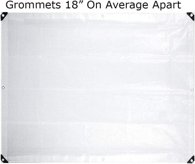 DAY STAR SHADES Extra Heavy Duty 14 MIL CLEAR Tarp 3 Ply Coated Reinforced Canopy 3 Layer