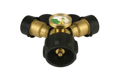 Propane Tank Gauge Splitter with Dual Y Adapter 5-40lb Propane Tanks