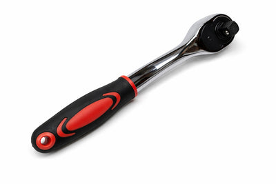 Dual Head Ratchet 3/8" & 1/2" Drive 72 Tooth Forward-Reverse Rubber Grip 10" L