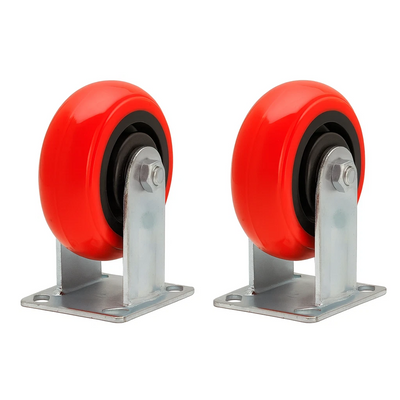 2 Pack 5 Inch Swivel Caster Wheel Extra Heavy Duty Smooth Rolling, Polyurethane
