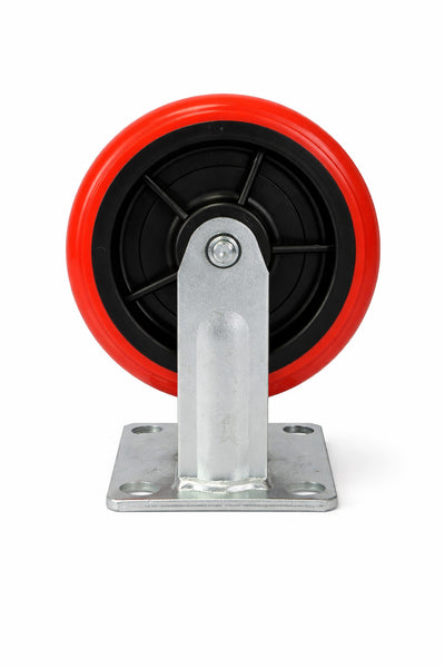 Voyager Tools 2-Pack 8 Inch Plate Caster Wheels (Pair), Swivel OR Fixed