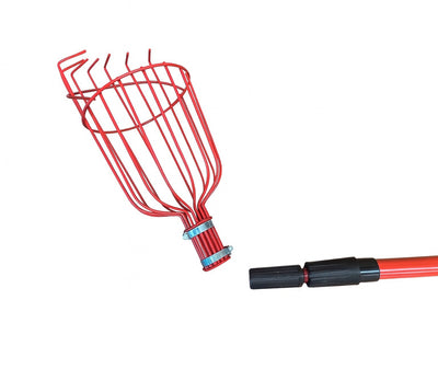 Telescoping Fruit Picker Tool with Basket –Extendable Pole for fruit picking 8ft