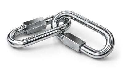 16-pc 316 Steel Quick Link Carabiners Set Heavy Duty 3/8" SCREW LOCK Type