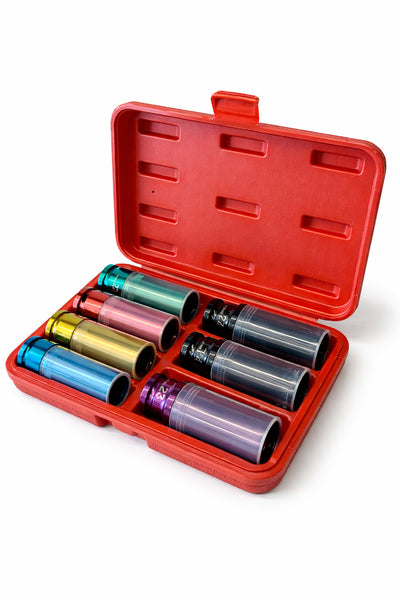 Voyager Tools 7pc 1/2" Drive Thin Wall Deep Impact Sockets SAE or Metric