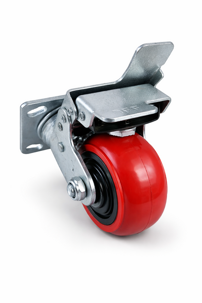 Voyager Tools 2-Pack 4 Inch Plate Caster Wheels (Pair), Swivel OR Fixed