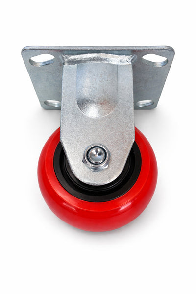 Voyager Tools 2-Pack 4 Inch Plate Caster Wheels (Pair), Swivel OR Fixed