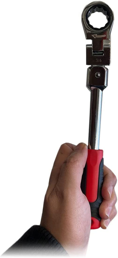 Voyager Tools Flex Head Ratcheting Set 72 Teeth Gear 20 PC 12-Point Box End 50 BV30 180° Flex Travel Hardshell Case (Metric/MM)