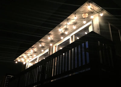 Voyager Tools Outdoor String Lights Patio Party Lights Summer Deck Lights (Bulbs Included) 25ft
