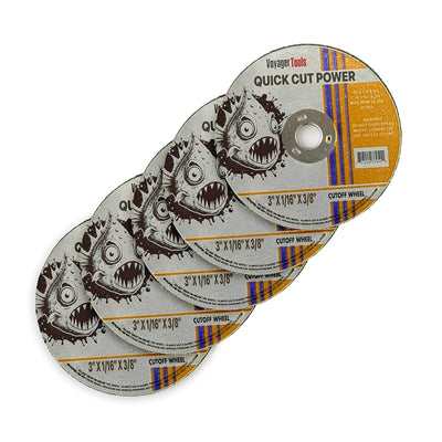 Voyager Tools Cut-Off Wheel 3" X 1/16" X 3/8" (Quick Cut Power) Pack of 5