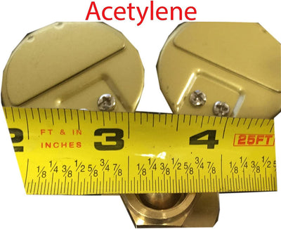 2PC Set Acetylene And Oxygen Regulators Dual Gauge Cutting Torch Regulators Portable Size