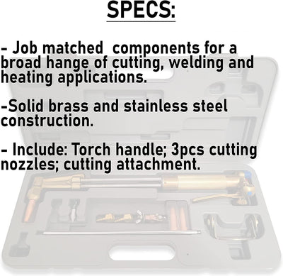 Voyager Tools 21 inch Welding Straight Cutting Torch Top Rear lever 90 degree Cutting Torch Head