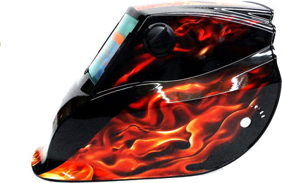 Auto Darkening Solar Welding Mask Professional Welder Helmet (Skull With Flames)