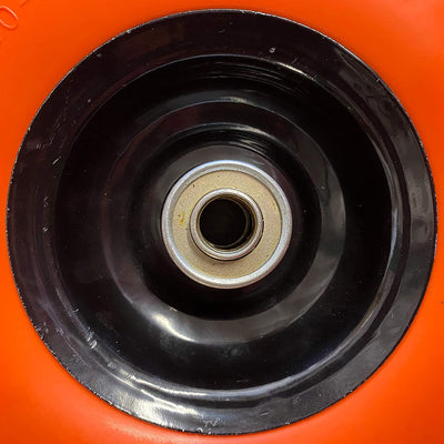 Voyager Tools Flat-Free Tires 10" Durable Wagon Dolly Cart Wheels (Orange) 2pc Set