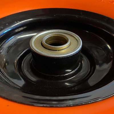 Voyager Tools Flat-Free Tires 10" Durable Wagon Dolly Cart Wheels (Orange) 2pc Set