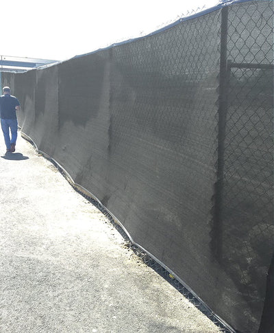 Voyager Tools HD-Double Stitched Fence Screen Mesh 8' x 50' (Extra Long) Shade for Fence Cover(Black)