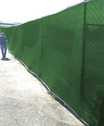 Voyager Tools Double Stitched Fence Mesh 6' x 50' (Extra Long) Shade for Fence Cover (Green)