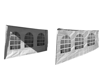 Voyager Tools 2PC Window Sidewall Set for Canopy Frames – Fits 20ft, 30ft, and 40ft Lengths