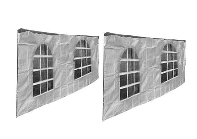 Voyager Tools 2PC Window Sidewall Set for Canopy Frames – Fits 20ft, 30ft, and 40ft Lengths