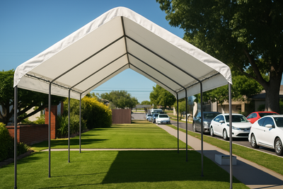 20 x 40 Heavy Duty White Canopy Top Cover with Valance Replacement Cover