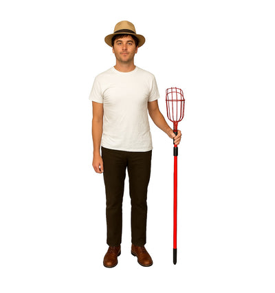 Telescoping Fruit Picker Tool with Basket –Extendable Pole for fruit picking 8ft