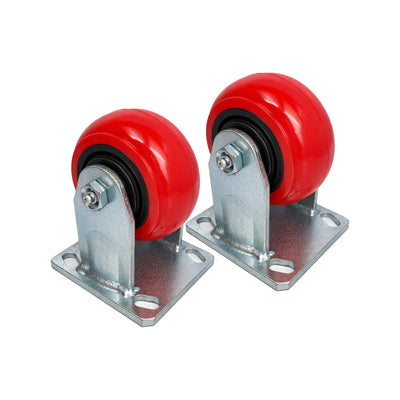 Voyager Tools 2-Pack 4 Inch Plate Caster Wheels (Pair), Swivel OR Fixed