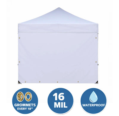 7' x 10' Solid Canopy Sidewall for 10' x 10' Canopies  16 Mil UV & Waterproof