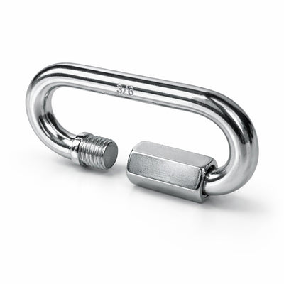 16-pc 316  Steel Quick Link Carabiners Set Heavy Duty 3/8" SCREW LOCK  Type