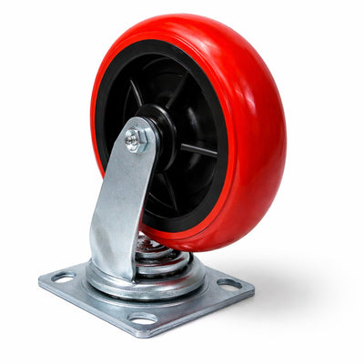 Voyager Tools 2-Pack 6 Inch Plate Caster Wheels (Pair), Swivel OR Fixed