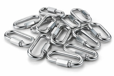 16-pc 316  Steel Quick Link Carabiners Set Heavy Duty 3/8" SCREW LOCK  Type