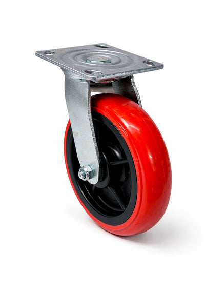 Voyager Tools 2-Pack 6 Inch Plate Caster Wheels (Pair), Swivel OR Fixed