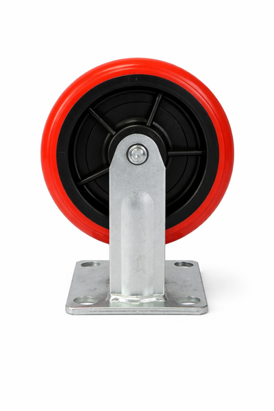 Voyager Tools 2-Pack 8 Inch Plate Caster Wheels (Pair), Swivel OR Fixed