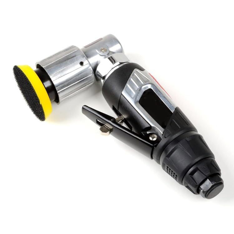 2" Angle Air Sander with Velcor Backing Pad 4-Speed 1500 RPM And Safety Trigger