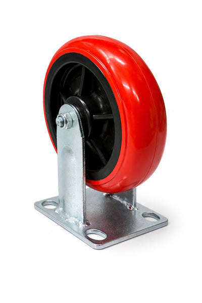 Voyager Tools 2-Pack 6 Inch Plate Caster Wheels (Pair), Swivel OR Fixed