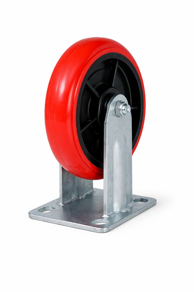Voyager Tools 2-Pack 8 Inch Plate Caster Wheels (Pair), Swivel OR Fixed