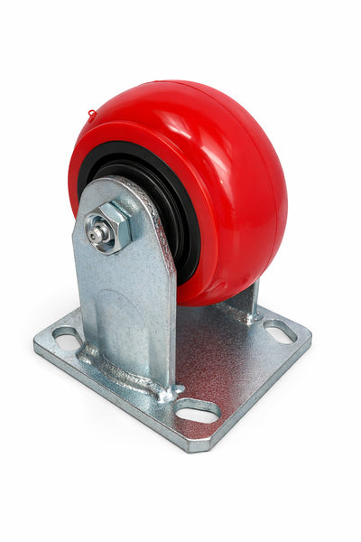 Voyager Tools 2-Pack 4 Inch Plate Caster Wheels (Pair), Swivel OR Fixed