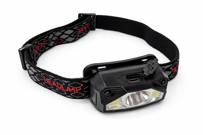 Voyager Tools 3pc LED Rechargeable Headlamp, Motion Sensor Switch USB Charging
