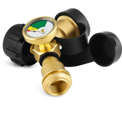 Propane Tank Gauge Splitter with Dual Y Adapter 5-40lb Propane Tanks