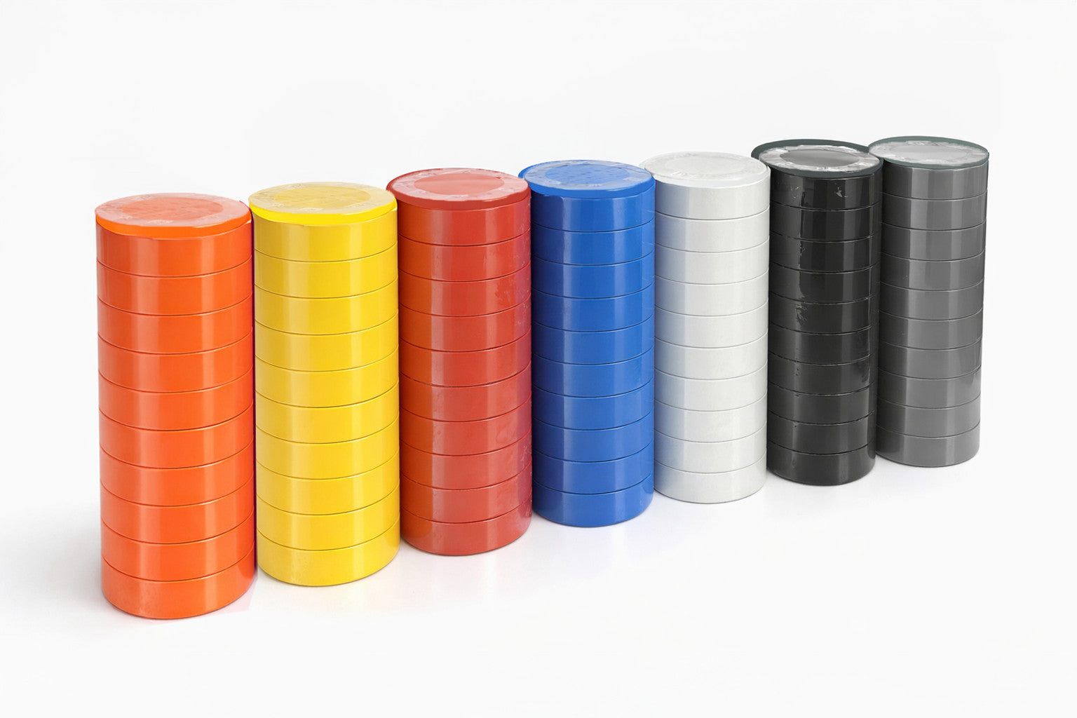 10 pc Roll HD Colored Electrical Tape 3/4" x 50' – Insulating & Cable Organizing