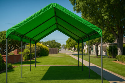 DAY STAR SHADES 20 x 40 Heavy Duty Green Canopy Top Cover with Valance Replacement Cover