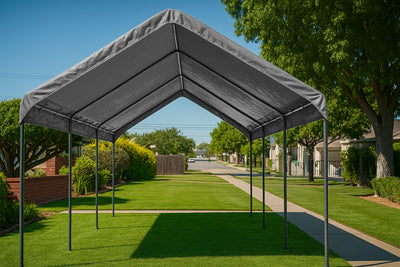 20 x 40 Heavy Duty Silver Canopy Top Cover with Valance Replacement Cover