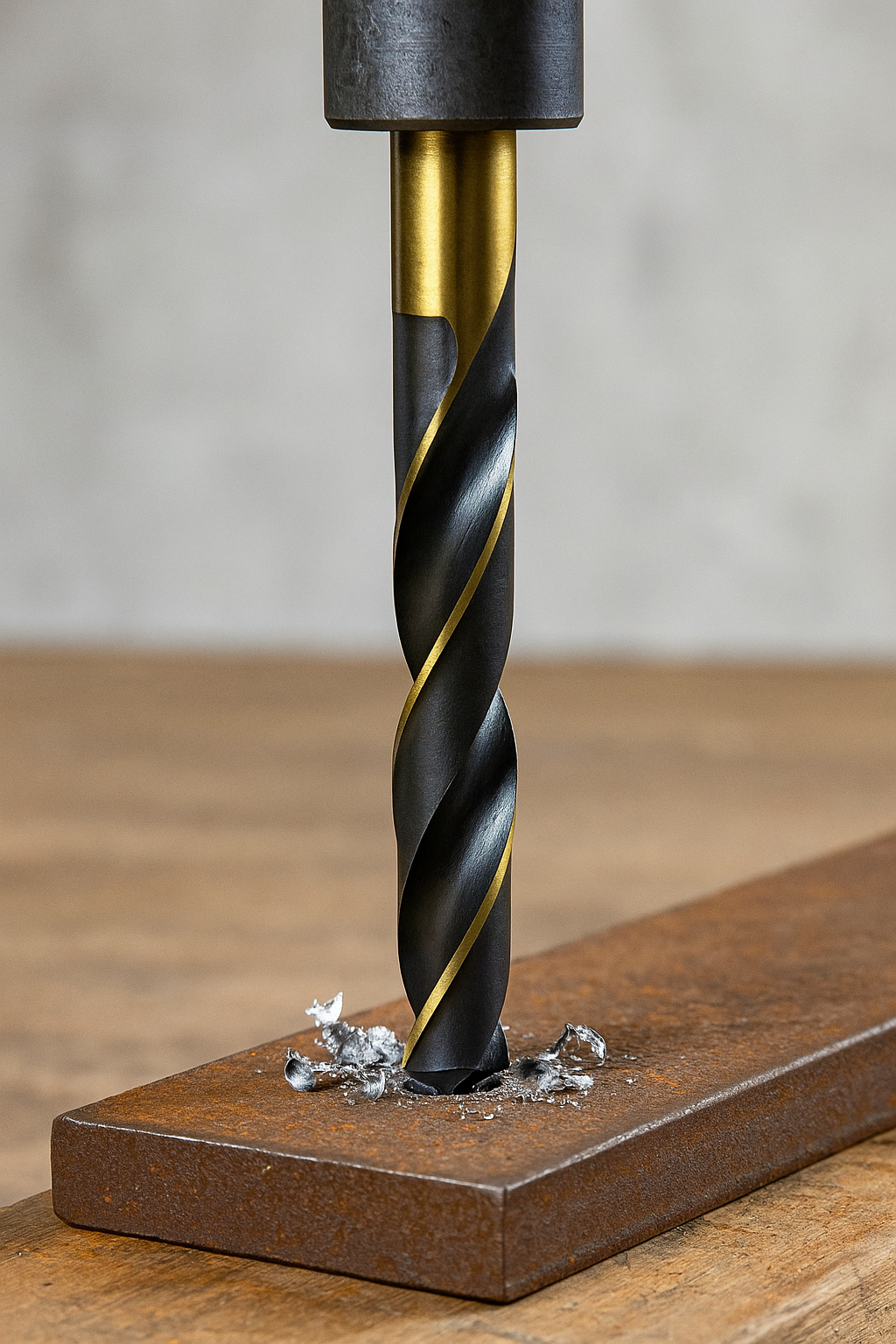 Voyager Tools 17-Piece Silver & Deming Drill Bit Set, Black & Gold Finish, Short 1/2" Shank, High Speed Steel (HSS)