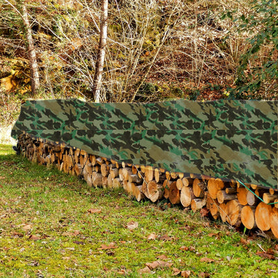 All Weather Green Camo Tarp 3 Ply Coated Reinforced Canopy 3 Layer
