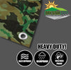 All Weather Green Camo Tarp 3 Ply Coated Reinforced Canopy 3 Layer