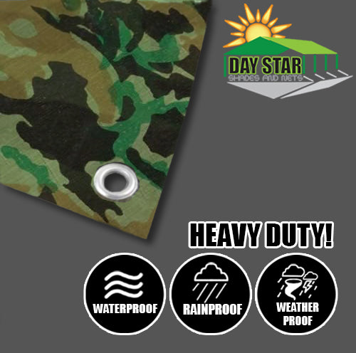 military camo tarp All Weather 8 mil Green Camo Tarp