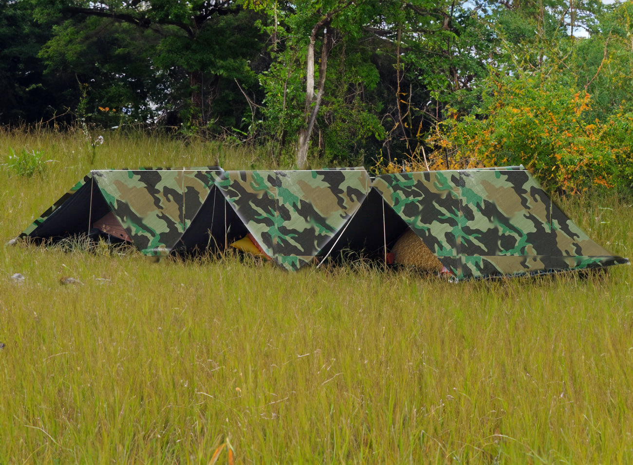 All Weather Green Camo Tarp 3 Ply Coated Reinforced Canopy 3 Layer 40x40