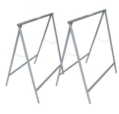 Folding Table Saw Horse Legs Grey Aluminum 2 Piece Set