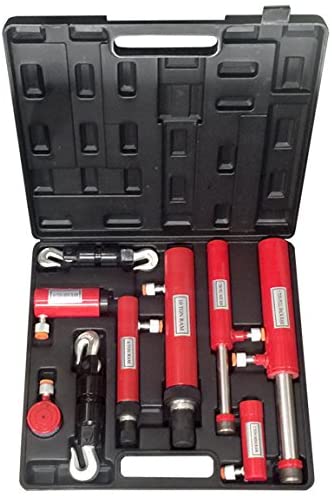 Voyager Tools 10 Ton Hydraulic Automotive Ram Set 7 Piece Body and Frame Repair Set