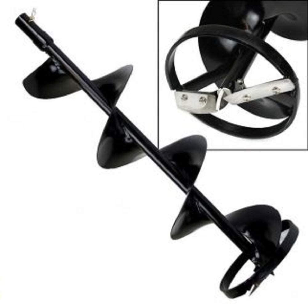 Voyager Tools 10" Heavy Duty Ice Auger Bit for Post Hole Digger
