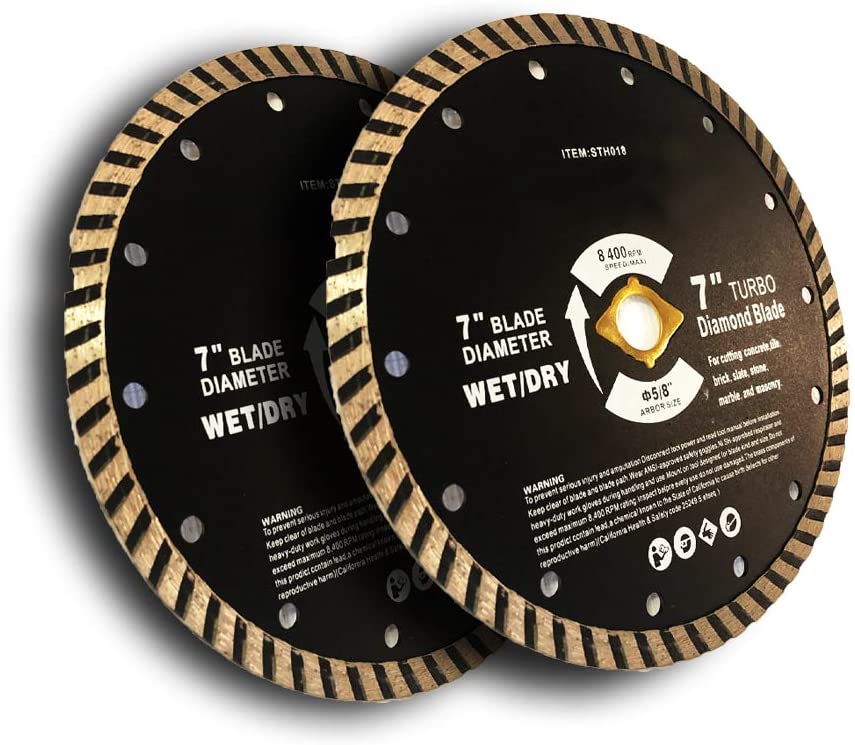 Voyager Tools 7" Wet or Dry Diamond Saw Blade 2PC