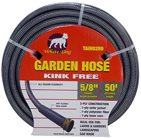 Voyager Tools 50-Ft All Weather Condition, Kink-Free, 3-Ply Black Hose